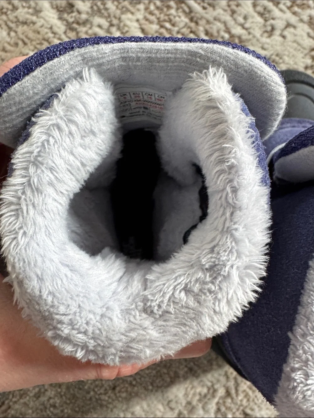 The North Face Kids Purple and Black Winter Boots with Light Blue Strap 9T